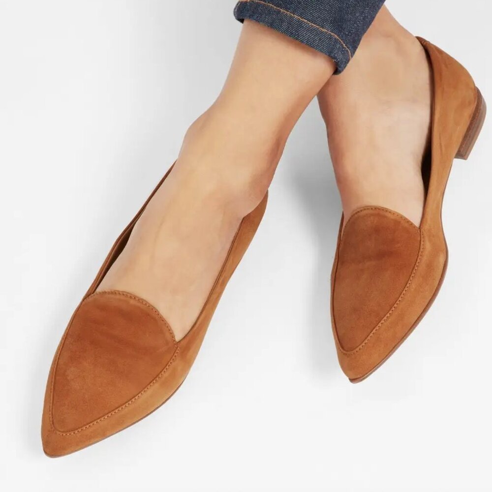 NWOT Everlane Modern Point Suede Shoe 6
